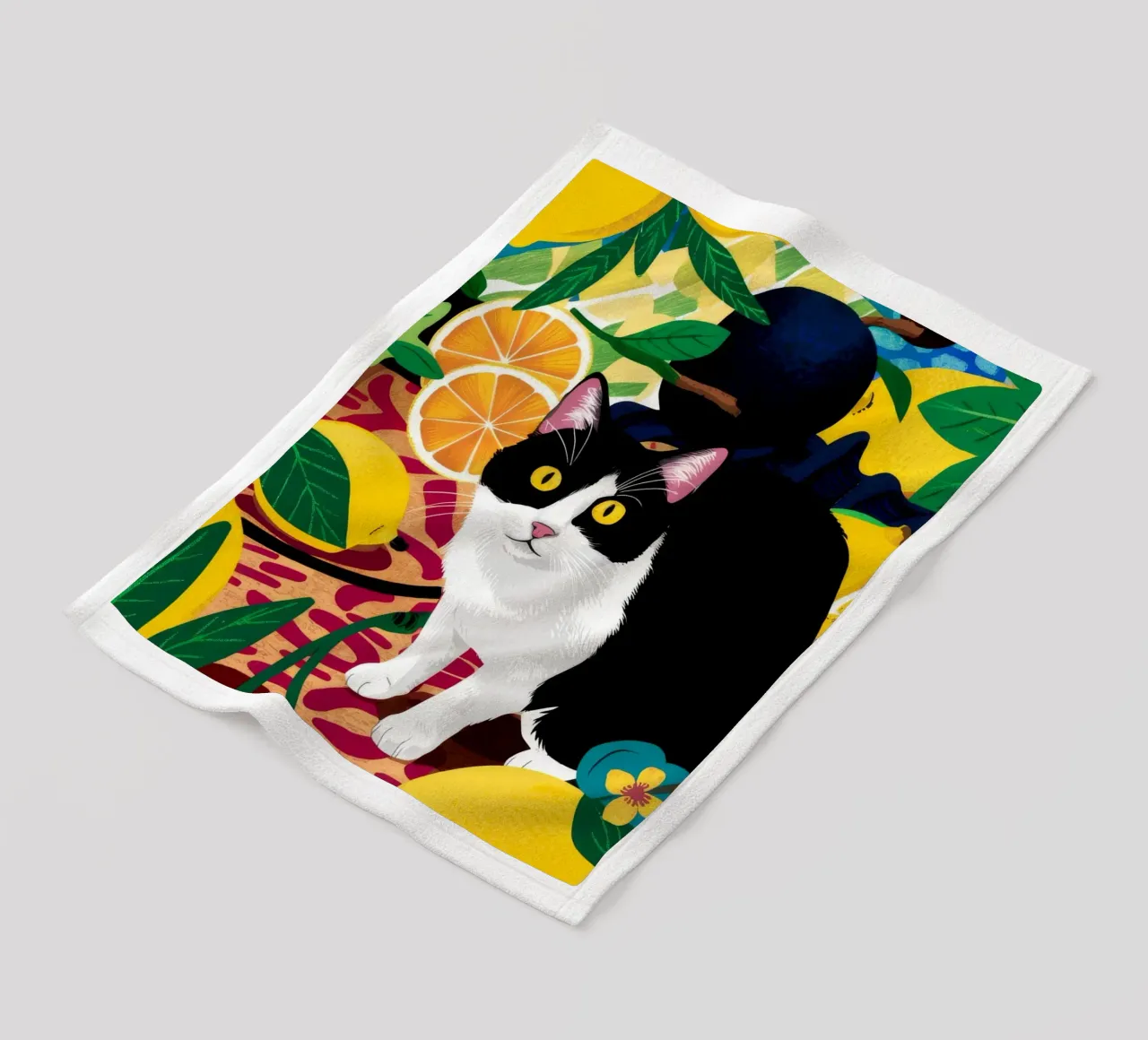 I limoni di Dapper Cat coperta in pile da Stone Decade