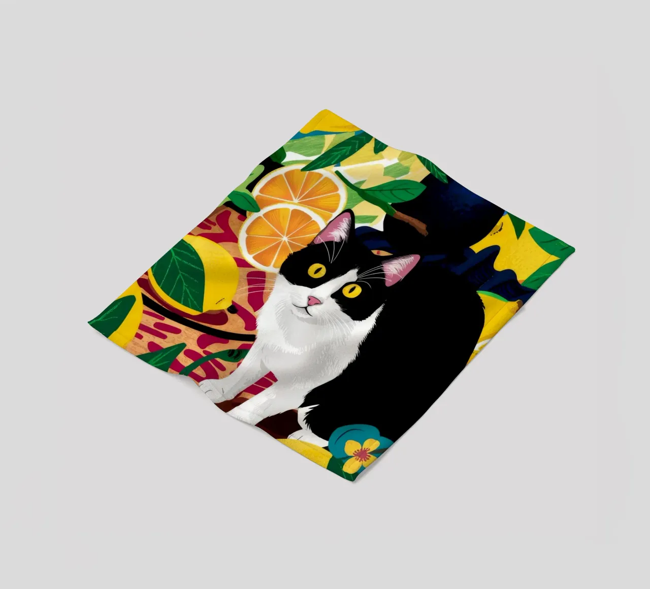 I limoni di Dapper Cat coperta in pile da Stone Decade