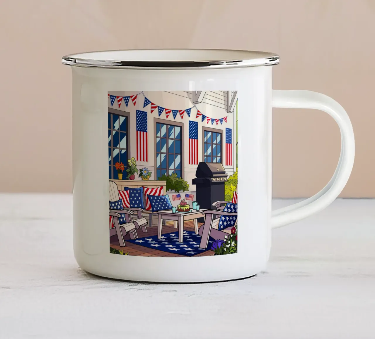 Spirito americano tazza in smalto da Fanya Art