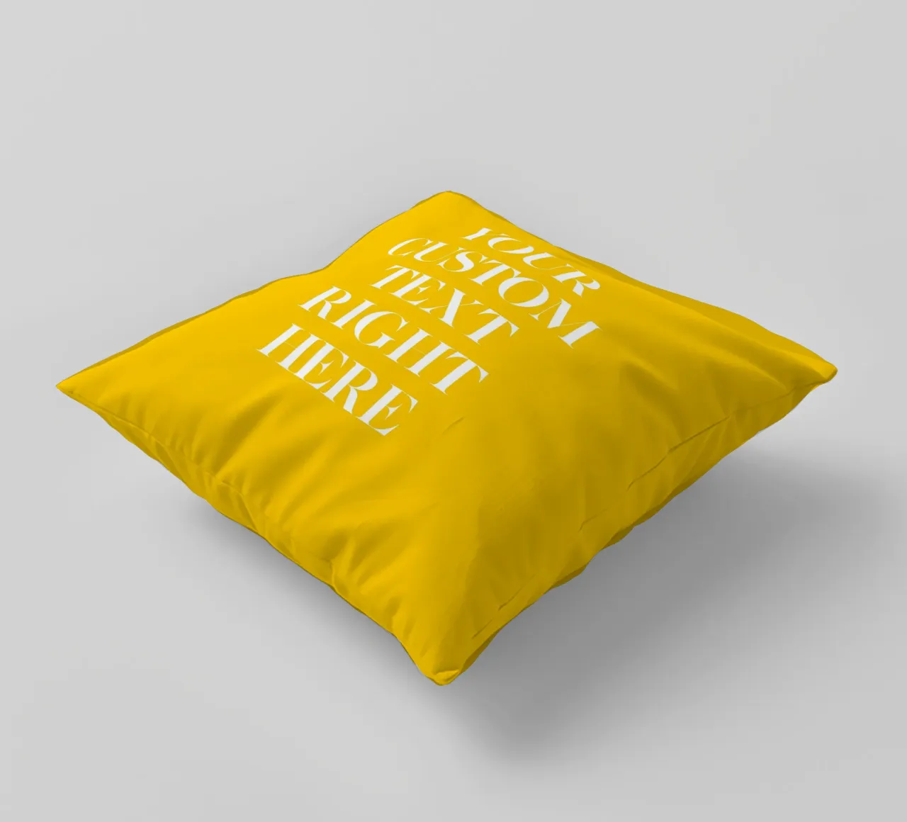 Custom text in white on yellow cuscino da WORTSPIEL