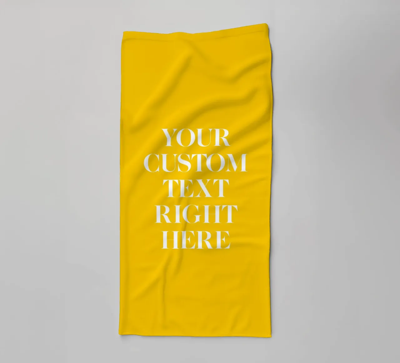 Custom text in white on yellow asciugamano da bagno da WORTSPIEL