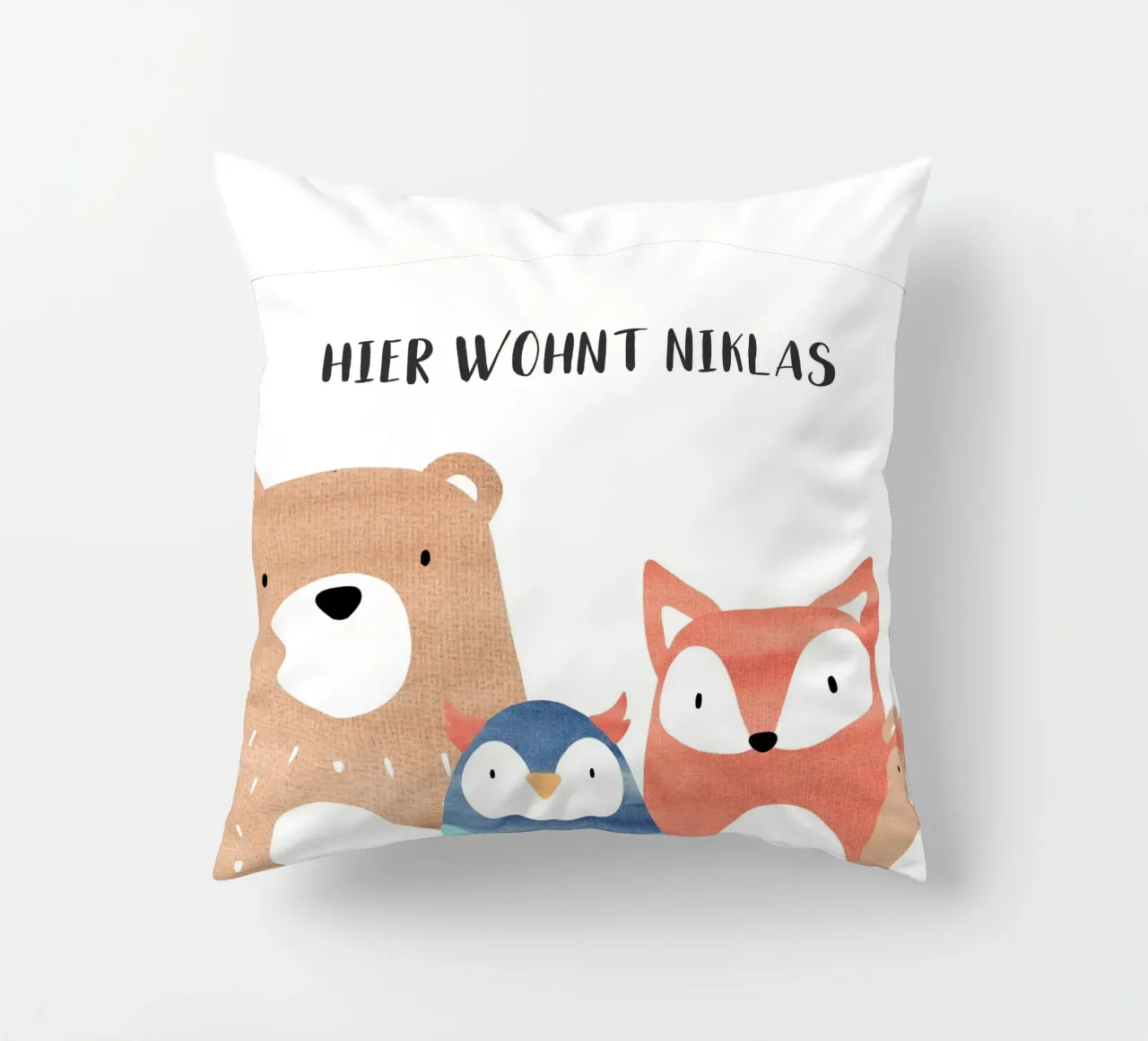 Waldfreunde mit Wunschname cuscino da BAINAI KIDS