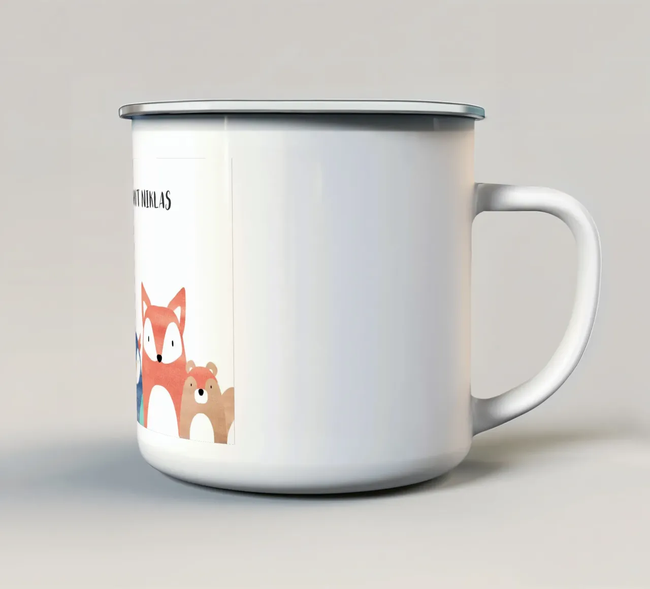 Waldfreunde mit Wunschname tazza in smalto da BAINAI KIDS