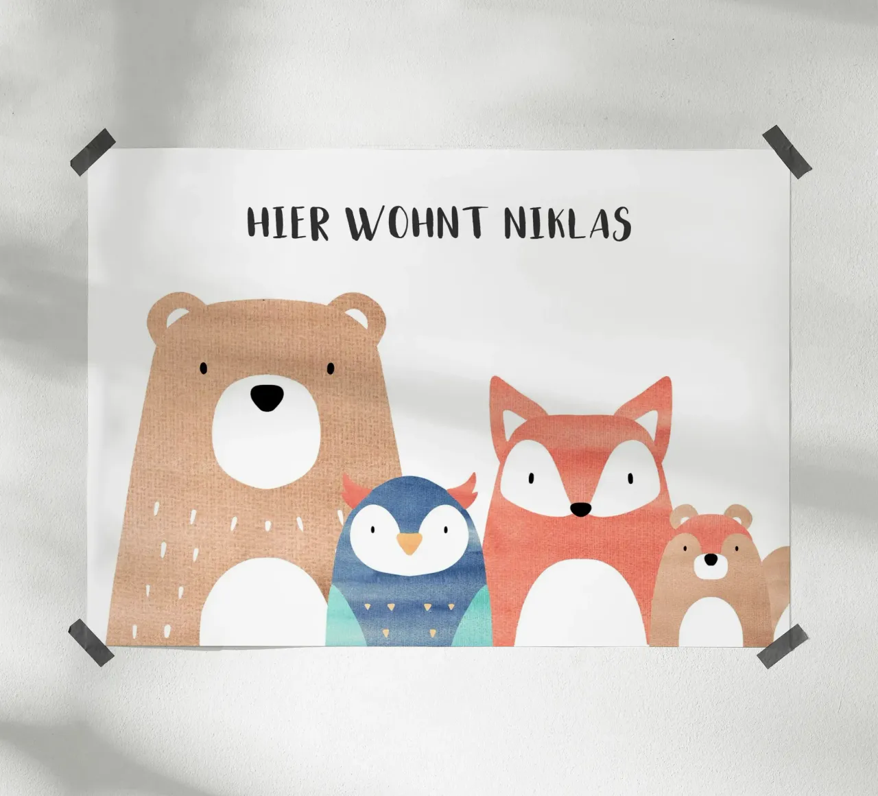 Waldfreunde mit Wunschname poster da BAINAI KIDS