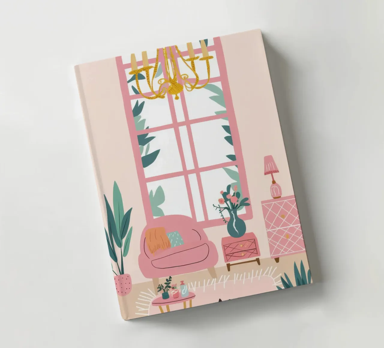Arched Window Cat Nap notebook by Marigold Tiga