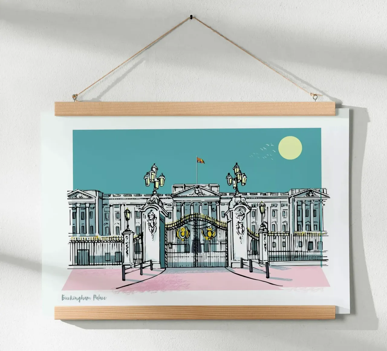 London Buckingham Palace poster con telaio in plastica da Rocket68