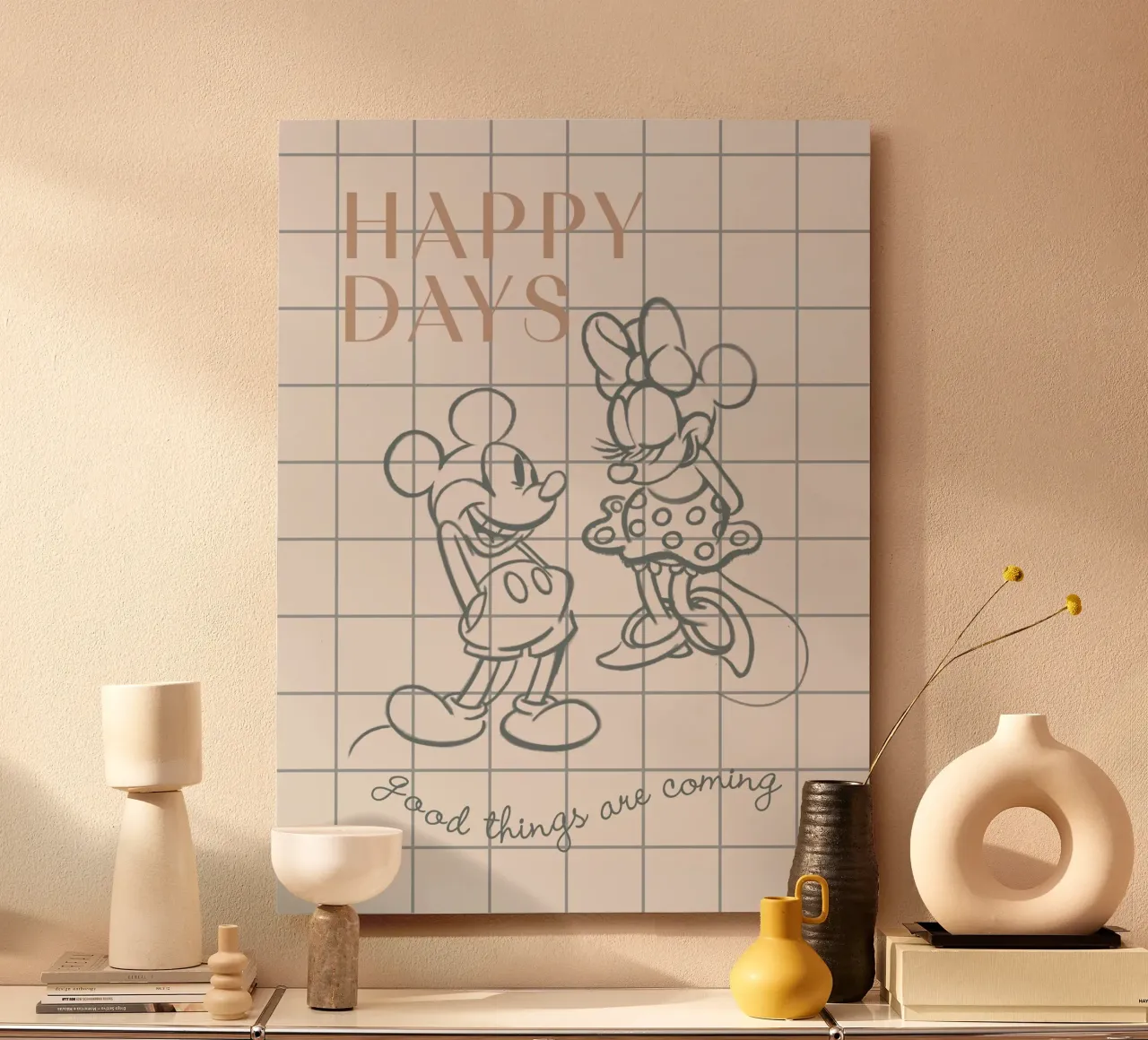 Happy Days - Minnie & Mickey alluminio dibond da Mickey Mouse