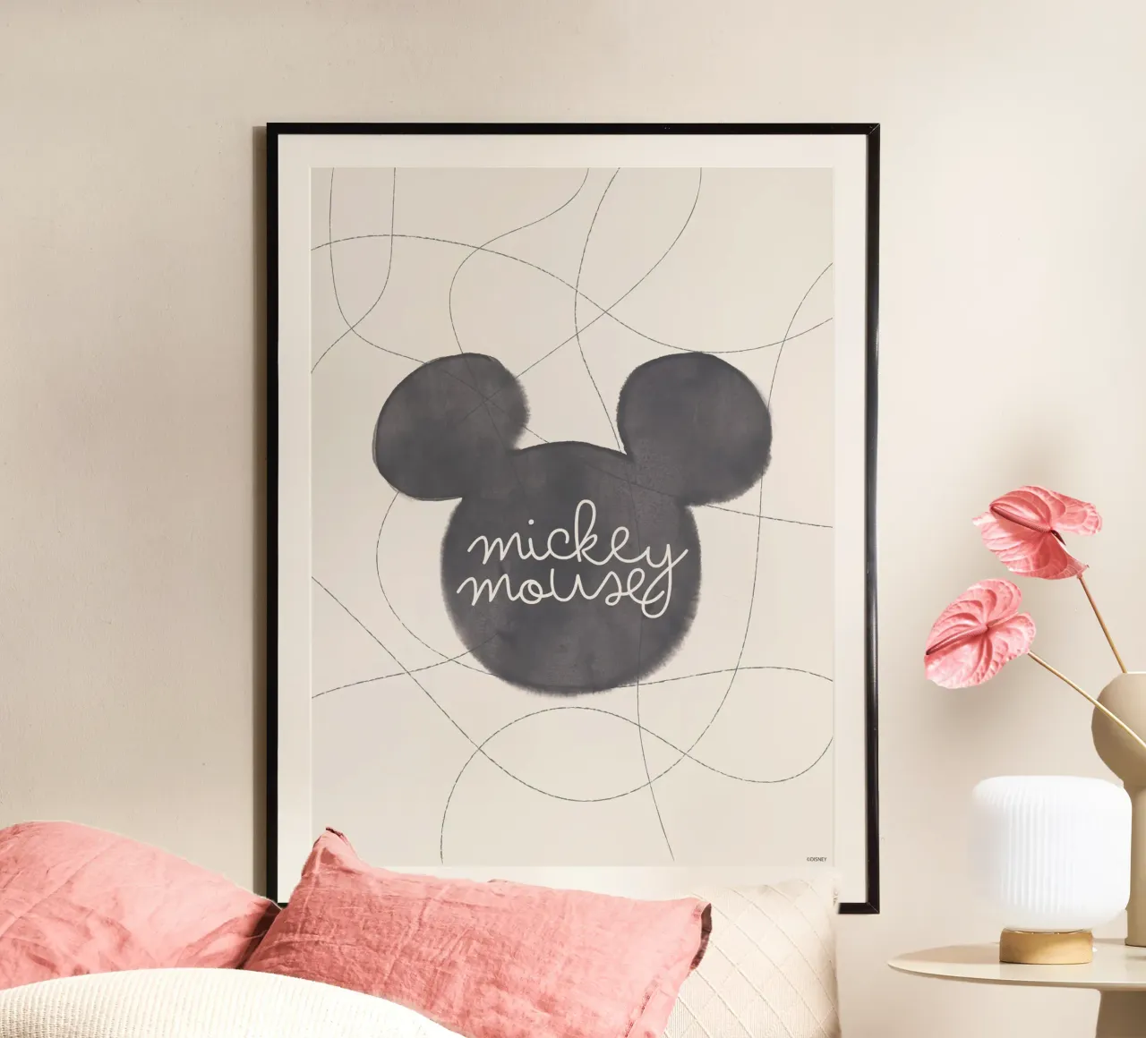 Mickey Mouse oneline carta hahnemühle da Mickey Mouse