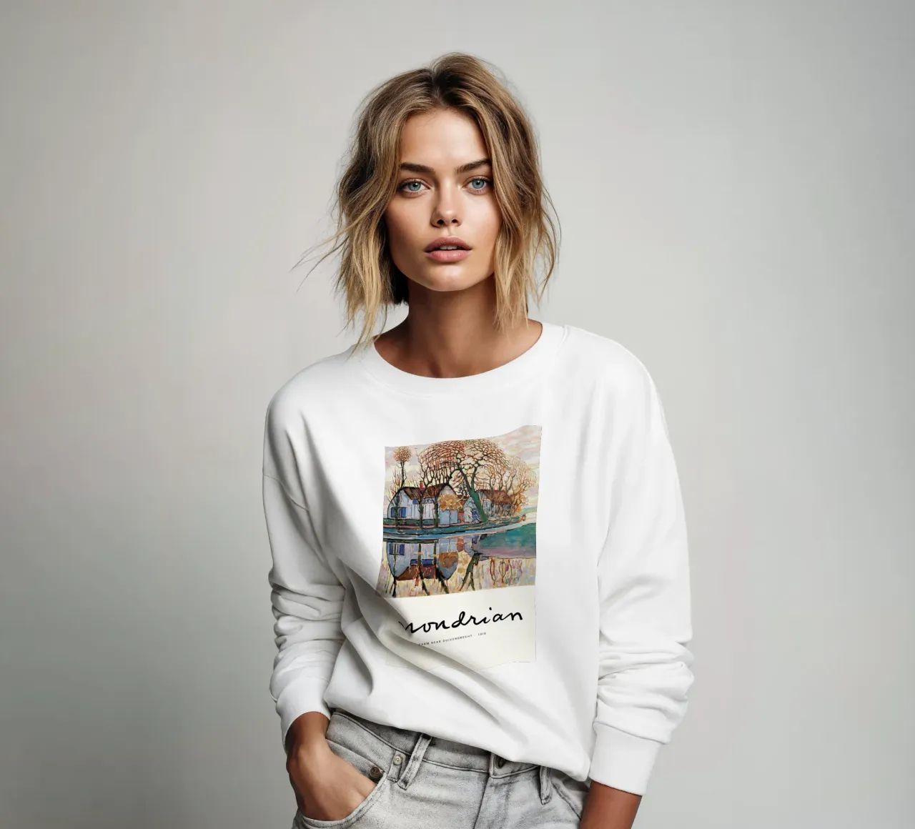 Mondrian – Signed Farm sweatshirt by Vintage by JUNIQE