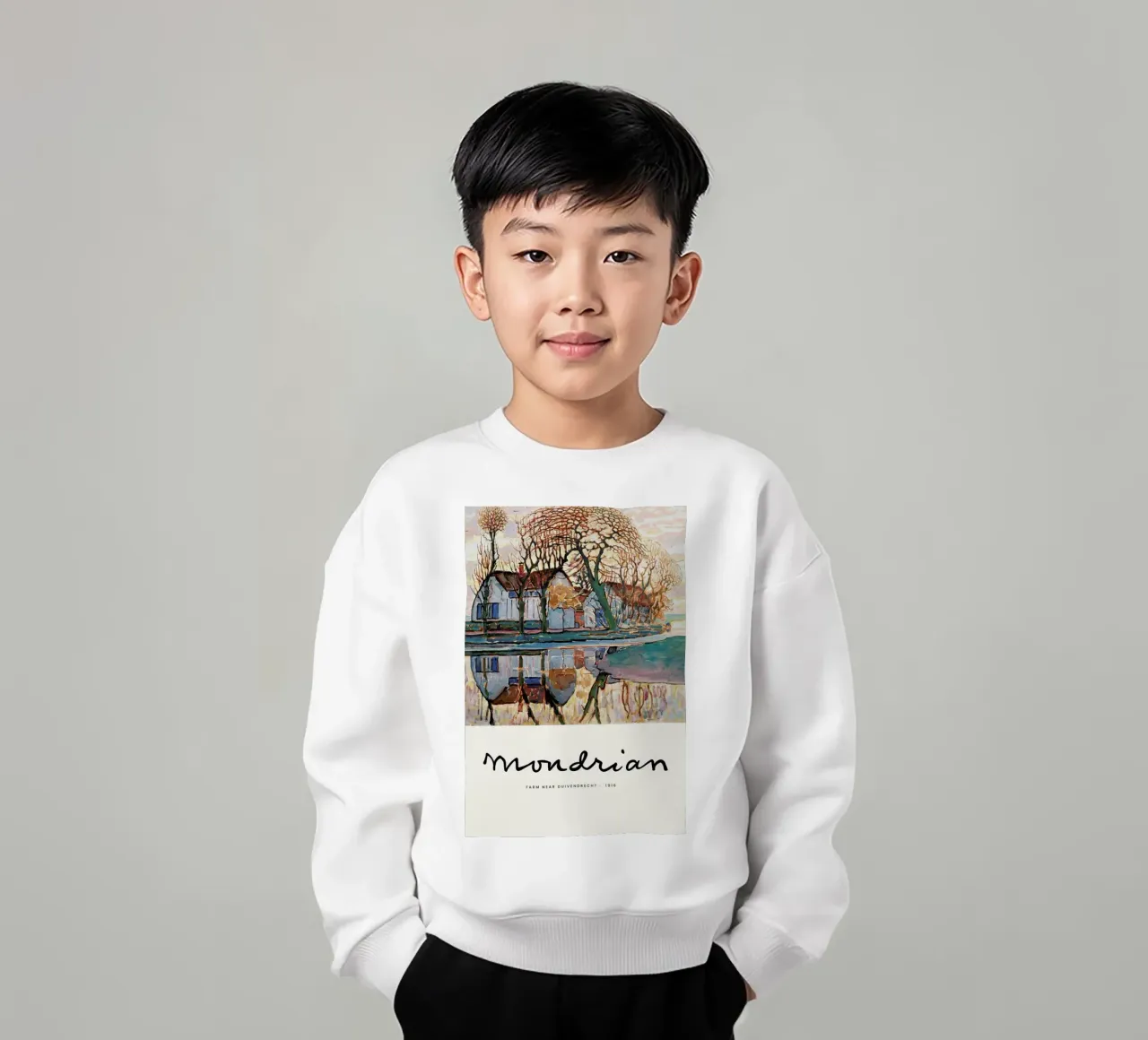 Mondrian – Signed Farm felpa bambino da Vintage by JUNIQE