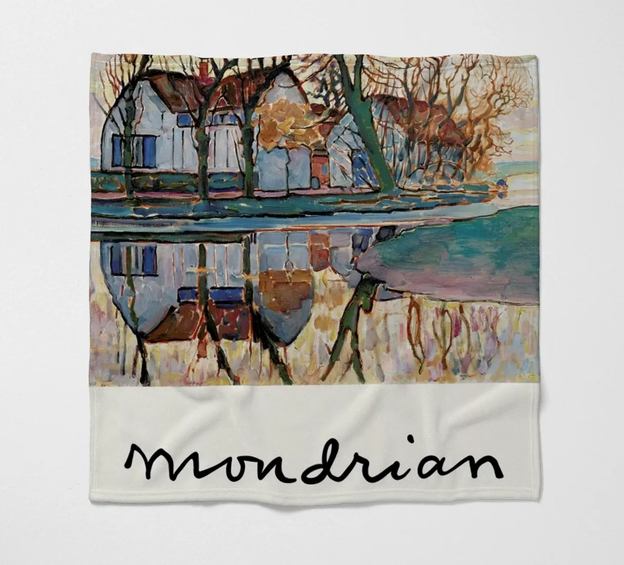 Mondrian – Signed Farm coperta in pile da Vintage by JUNIQE