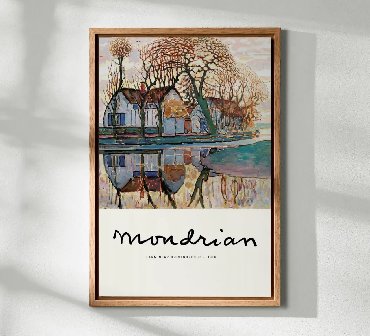 Mondrian – Signed Farm tela con Cornice a cassetta da Vintage by JUNIQE