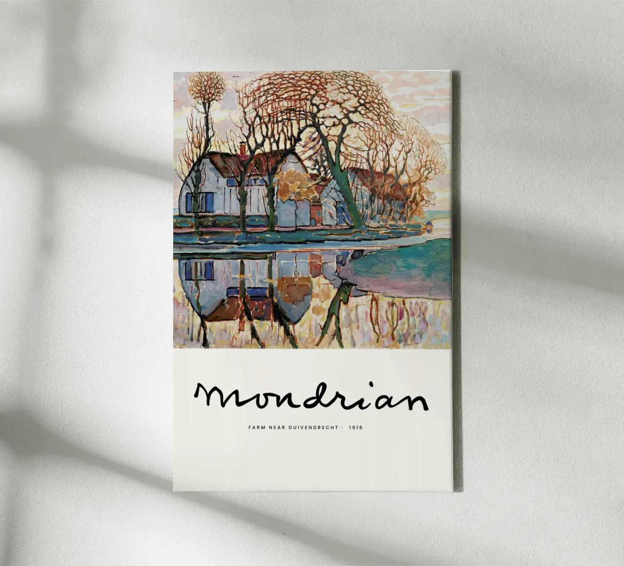 Mondrian – Signed Farm tela con Cornice a cassetta da Vintage by JUNIQE