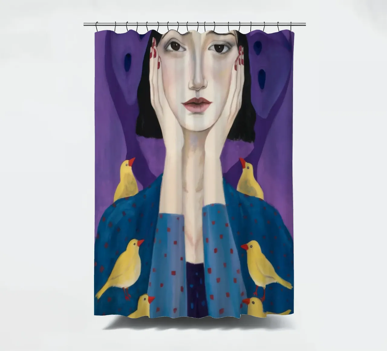 Robe jaune Jardin rideau de douche de Marigold Tiga