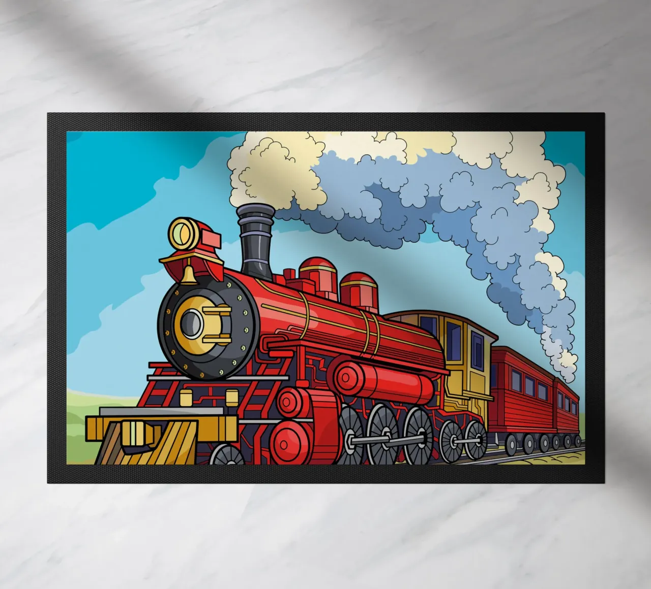 Treno d'epoca sui binari zerbino da Fanya Art