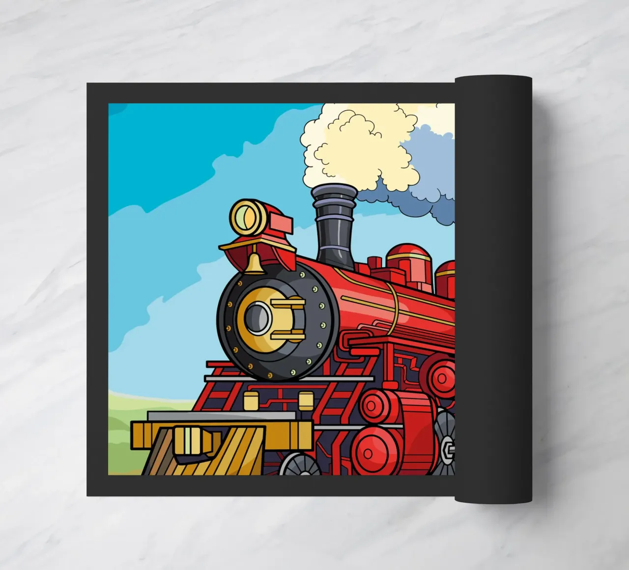 Treno d'epoca sui binari zerbino da Fanya Art