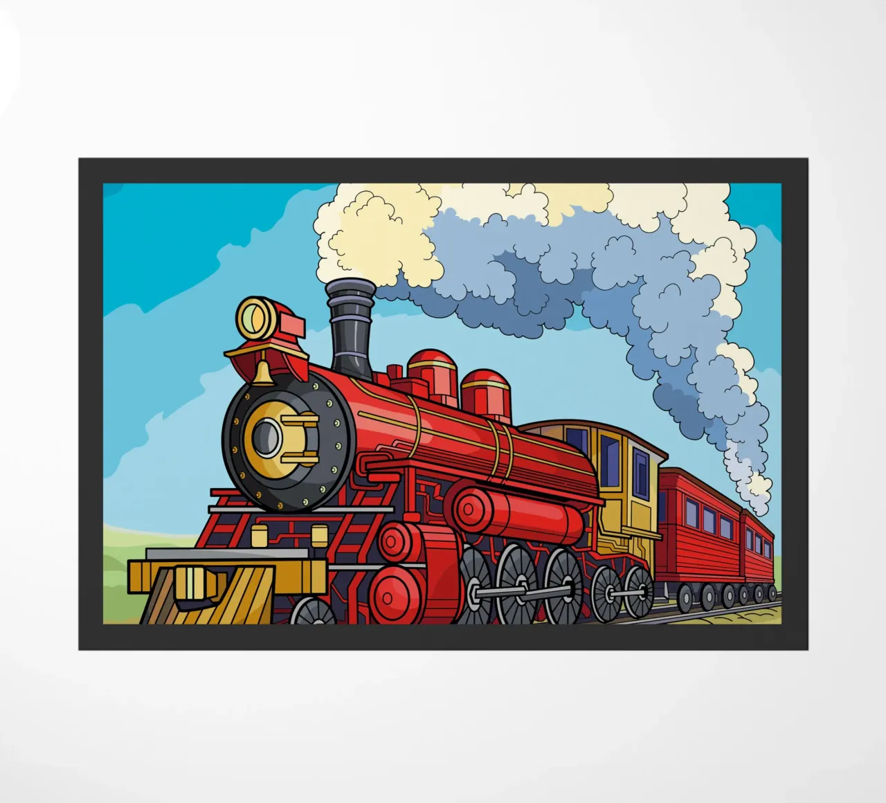 Treno d'epoca sui binari zerbino da Fanya Art