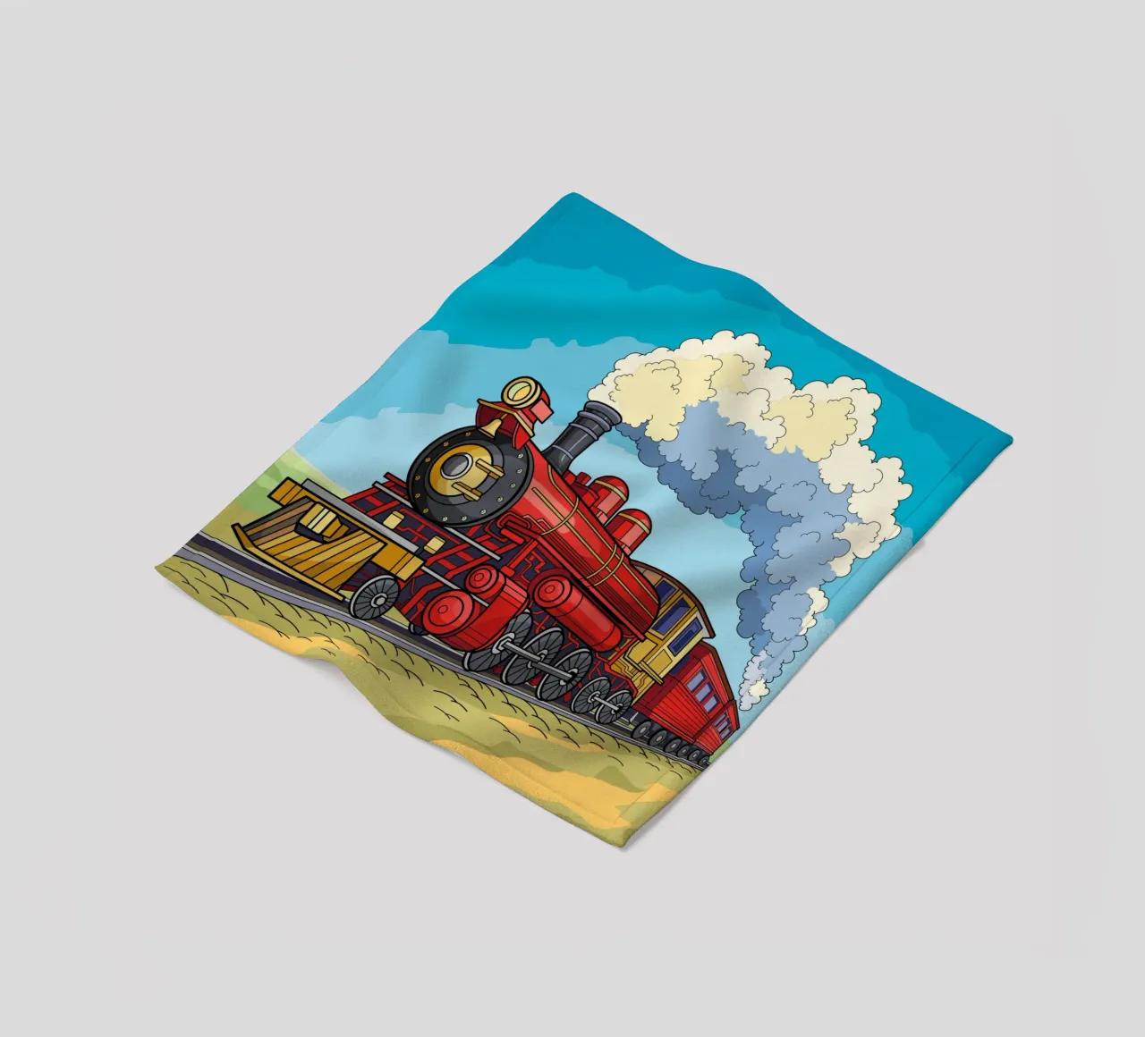 Treno d'epoca sui binari coperta in pile da Fanya Art