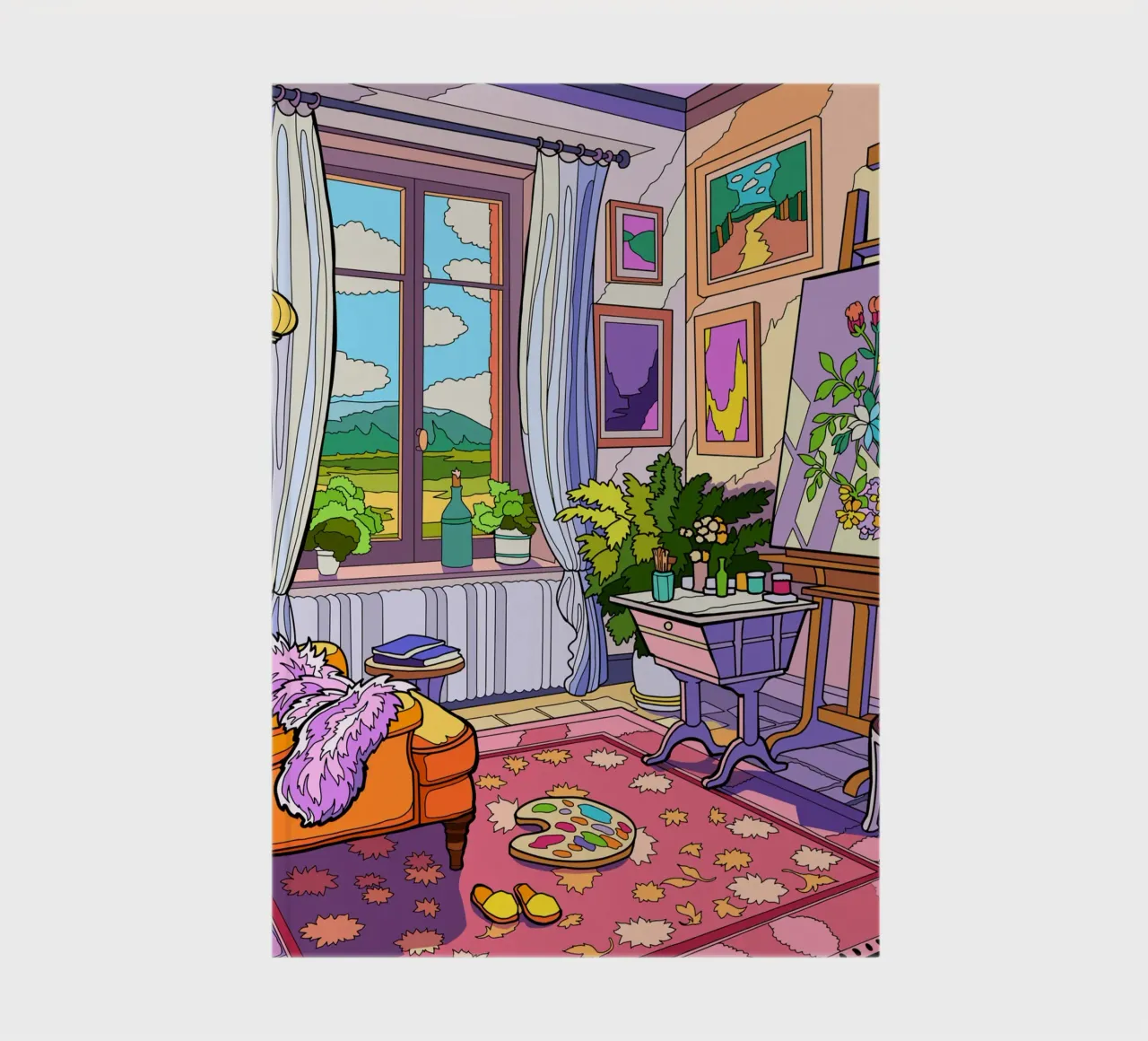 Room with a View notebook by Fanya Art