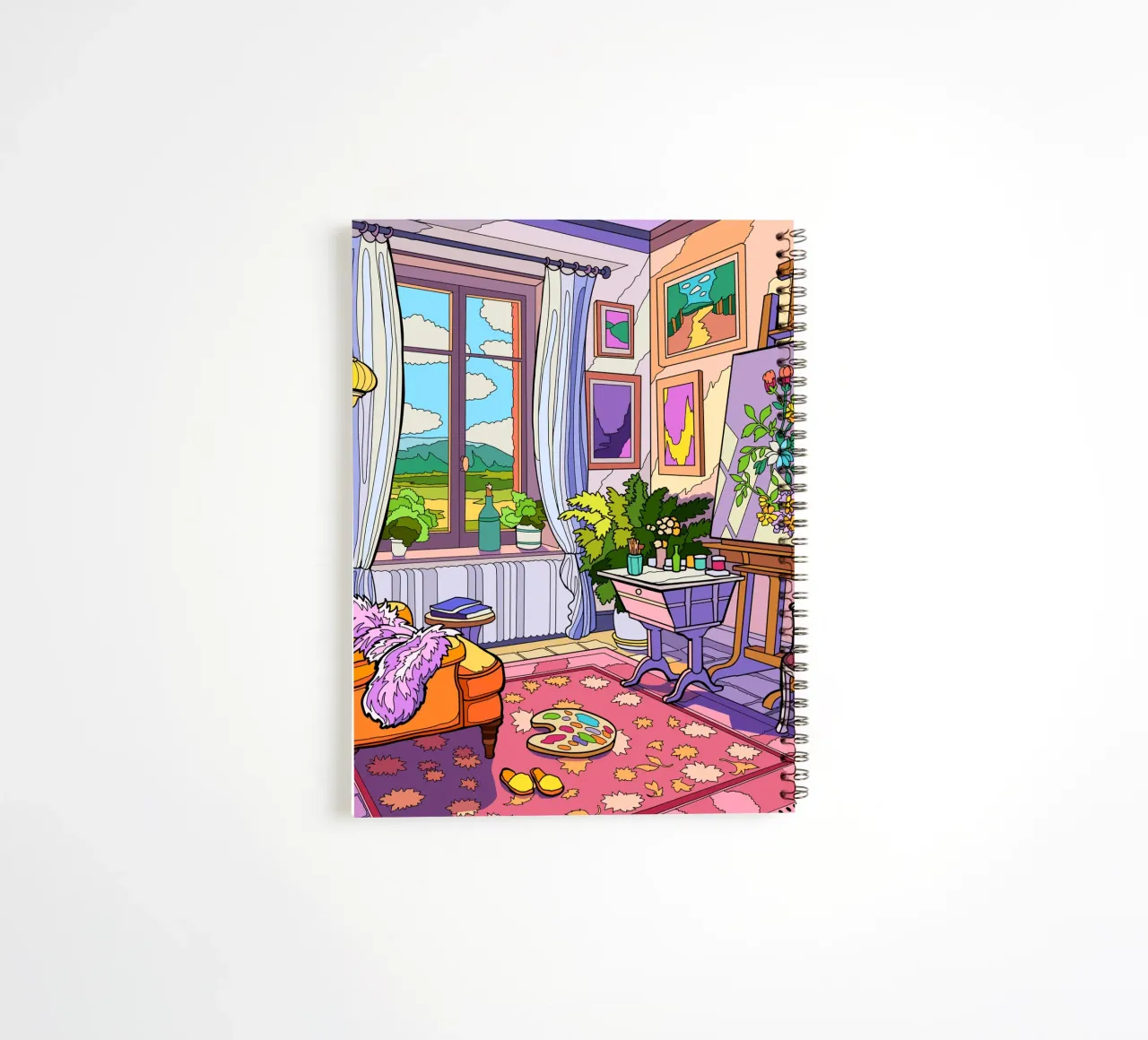 Kamer met uitzicht notitieboek met spiraal van Fanya Art