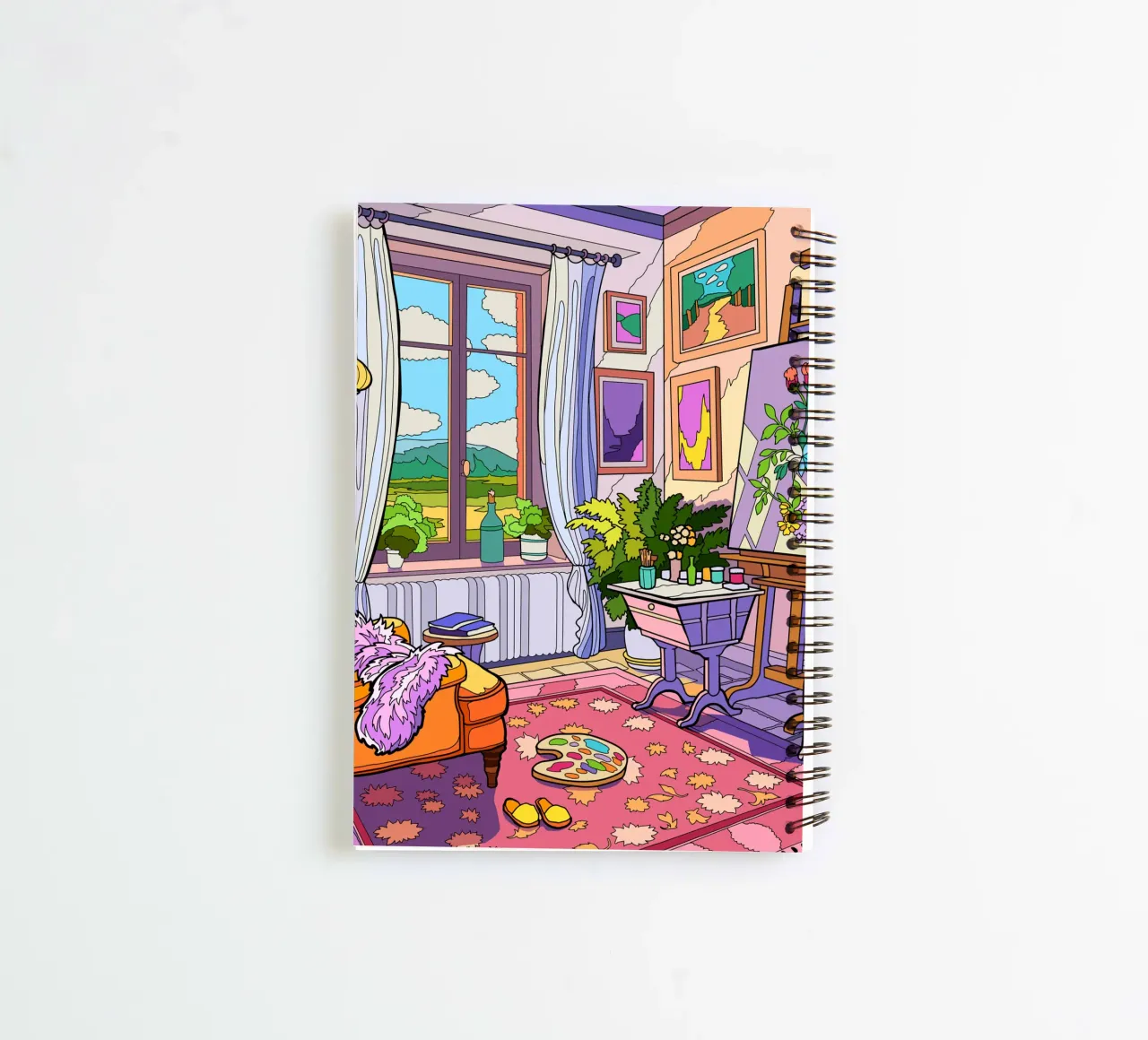 Kamer met uitzicht notitieboek met spiraal van Fanya Art