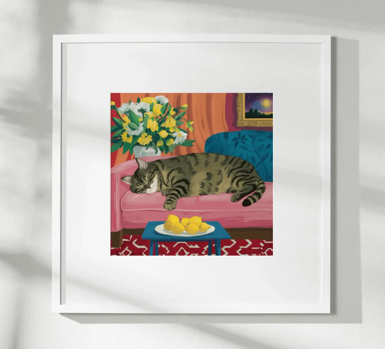 Gemusterte Strumpfhose Wein Poster von Marigold Tiga