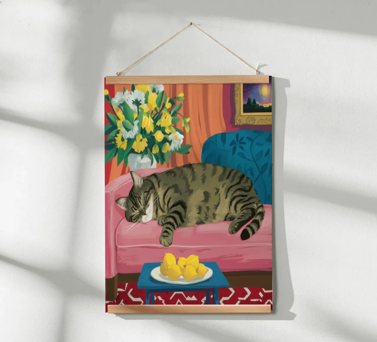 Gemusterte Strumpfhose Wein Poster von Marigold Tiga