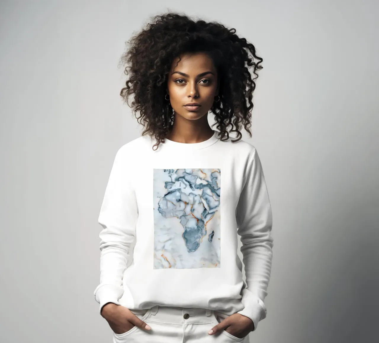 Africa Marble Map felpa da Octavian