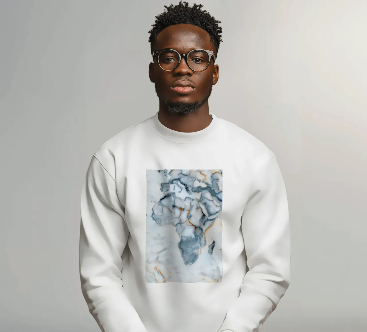 Africa Marble Map felpa da Octavian