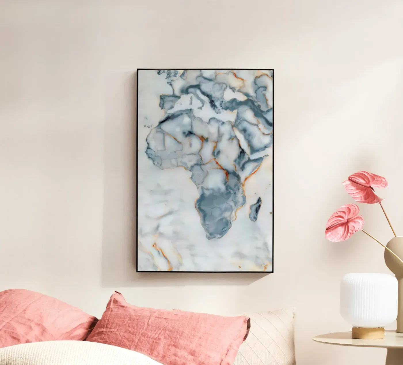 Africa Marble Map plexiglass da Octavian
