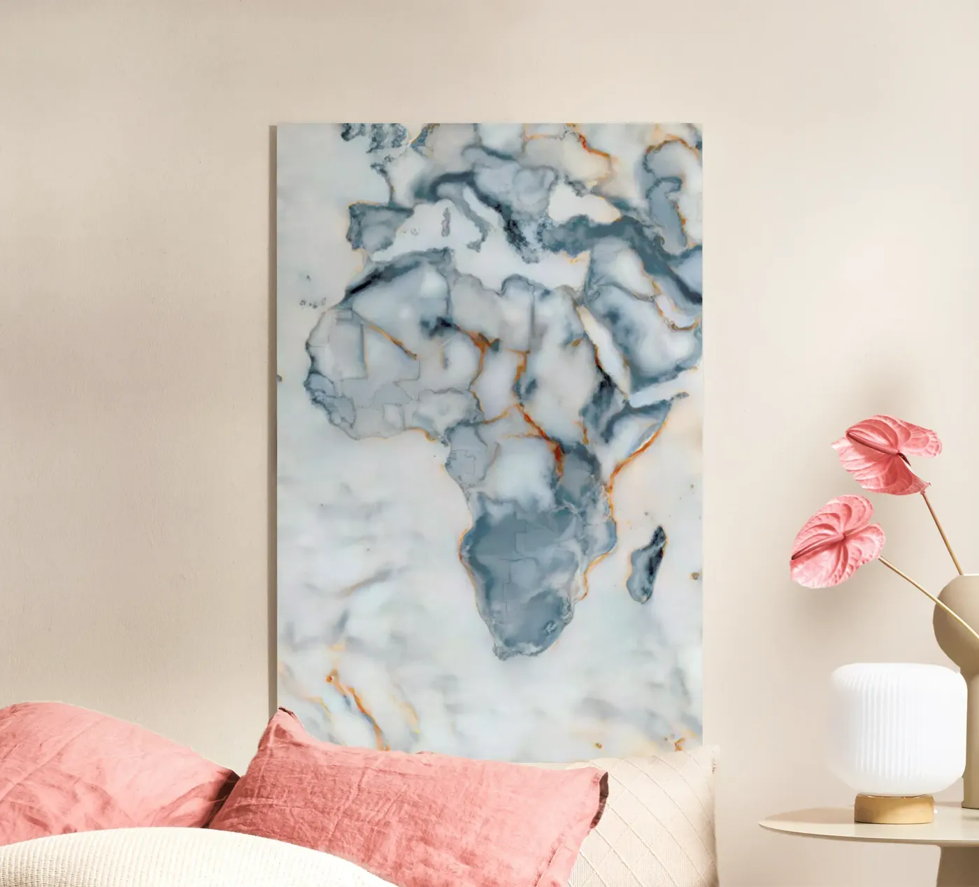 Africa Marble Map plexiglass da Octavian