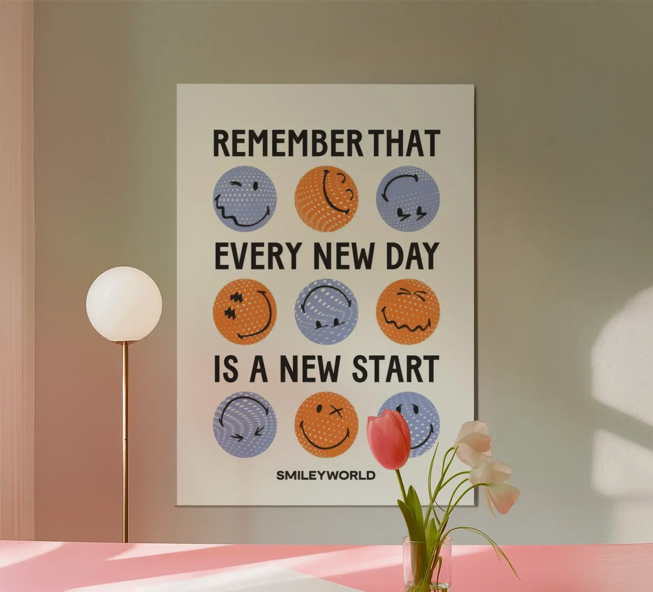 Un nuovo inizio poster con telaio in legno da KIds Idea