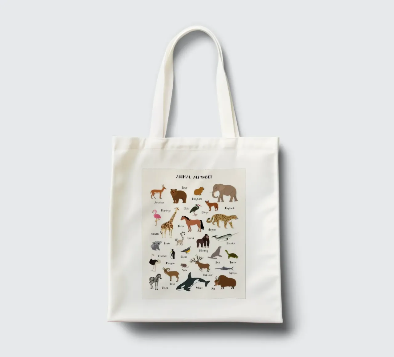 Animal Alphabet tote bag by KIds Idea