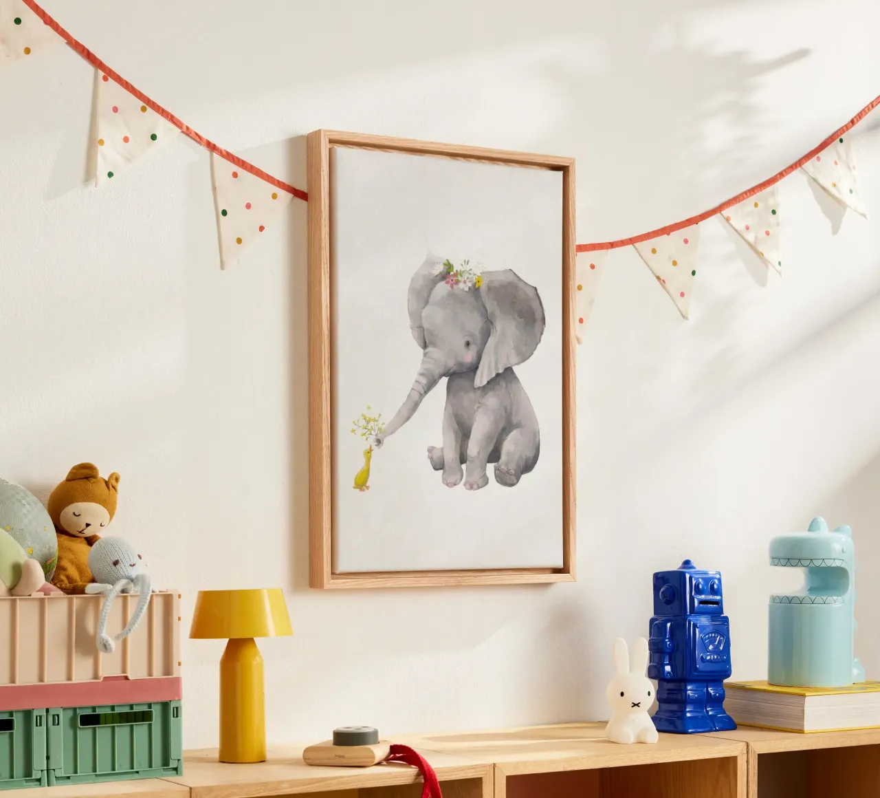 Elephant & Duck canvas by KIds Idea