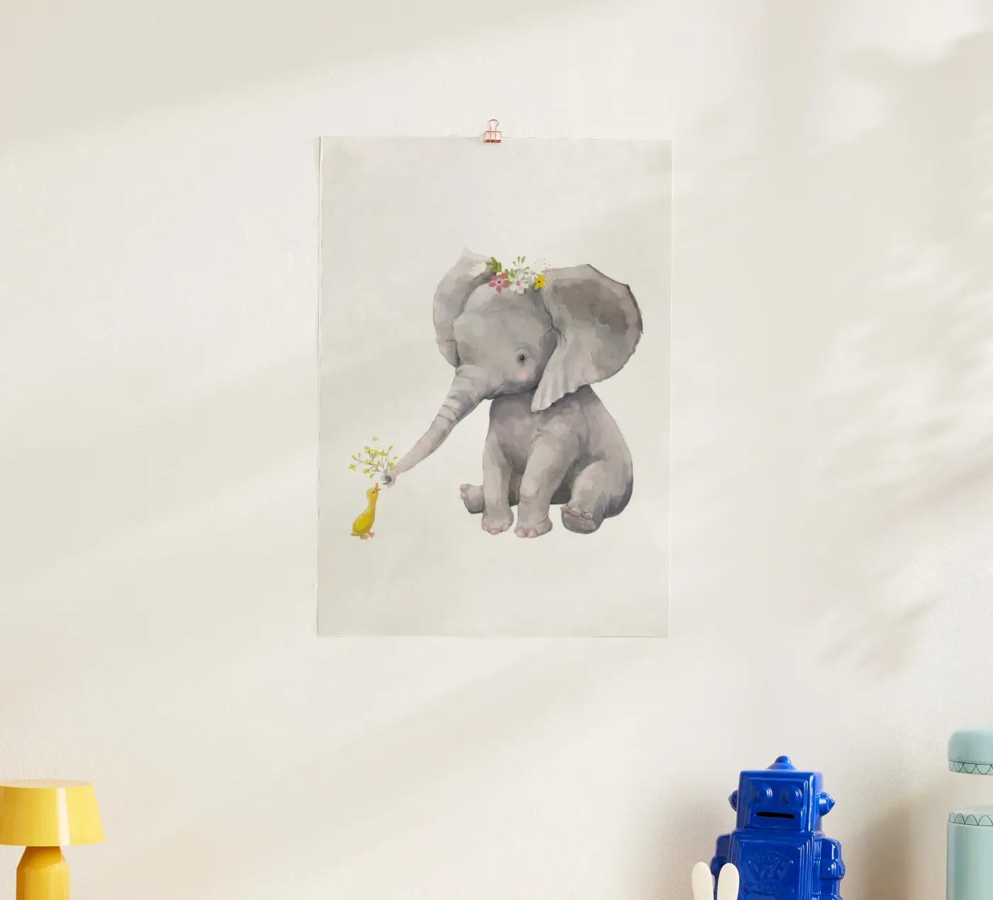 Elefante e anatra poster da KIds Idea