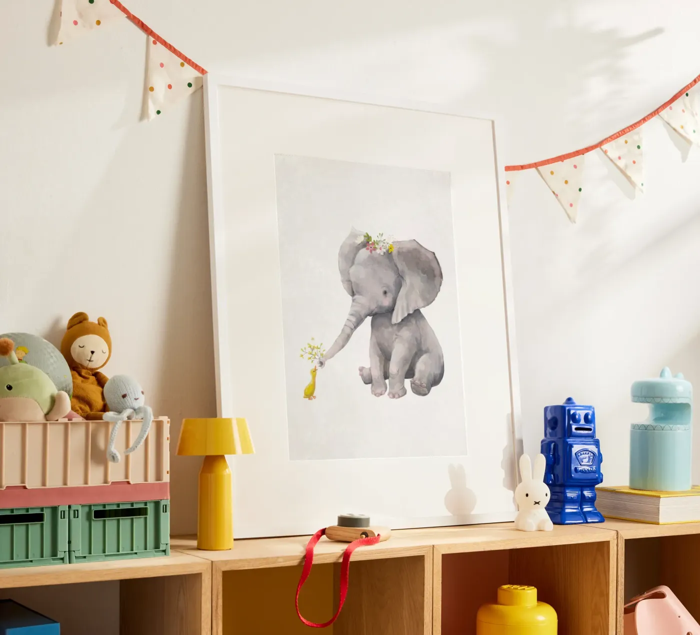 Elefante e anatra poster da KIds Idea