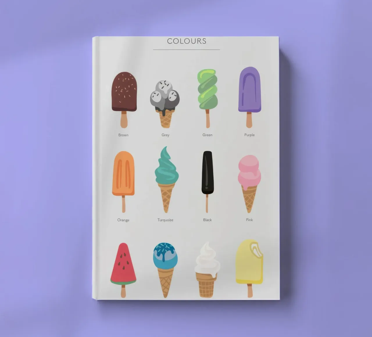 Eiscreme Farben Notizbuch von KIds Idea