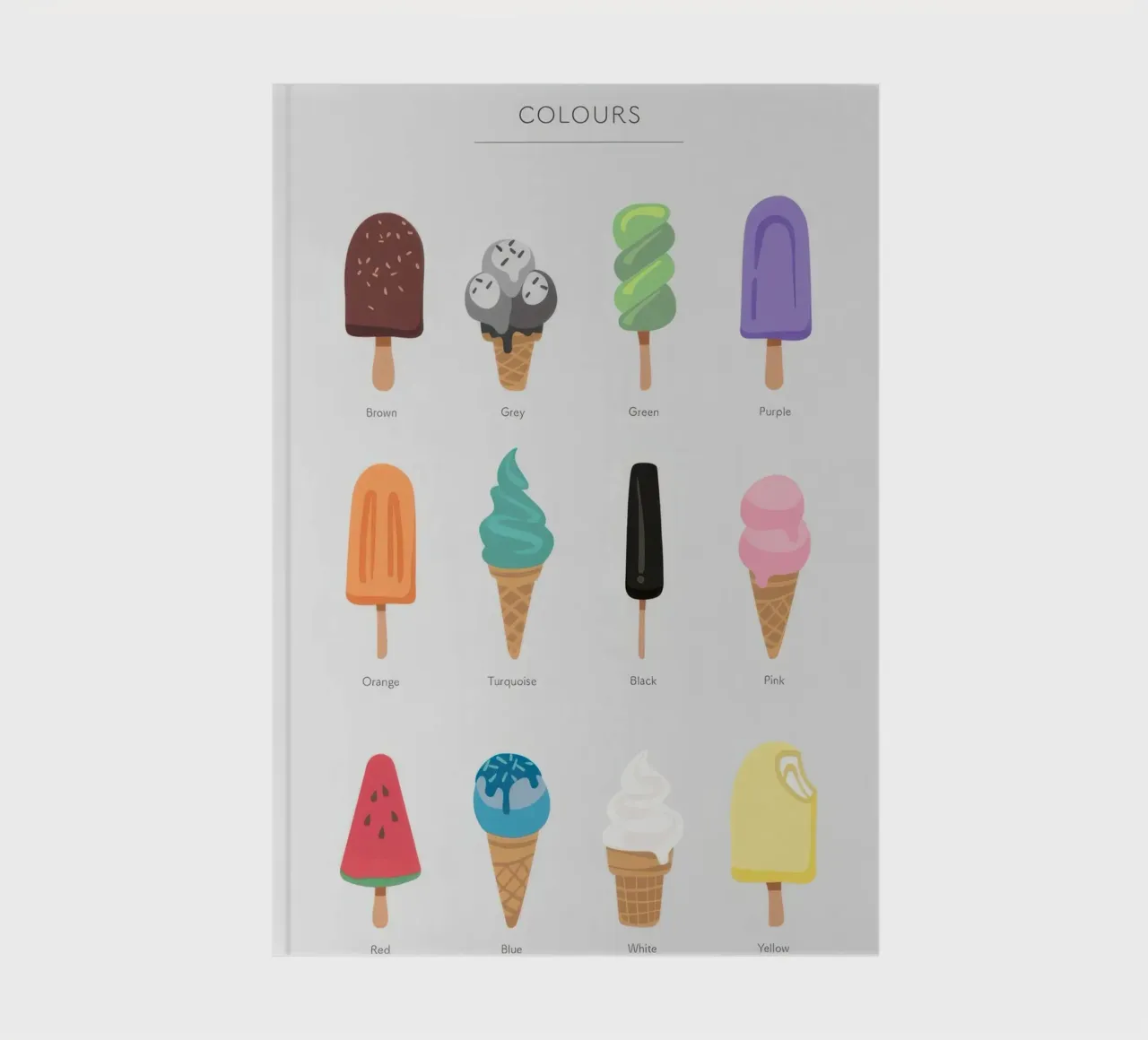 Eiscreme Farben Notizbuch von KIds Idea