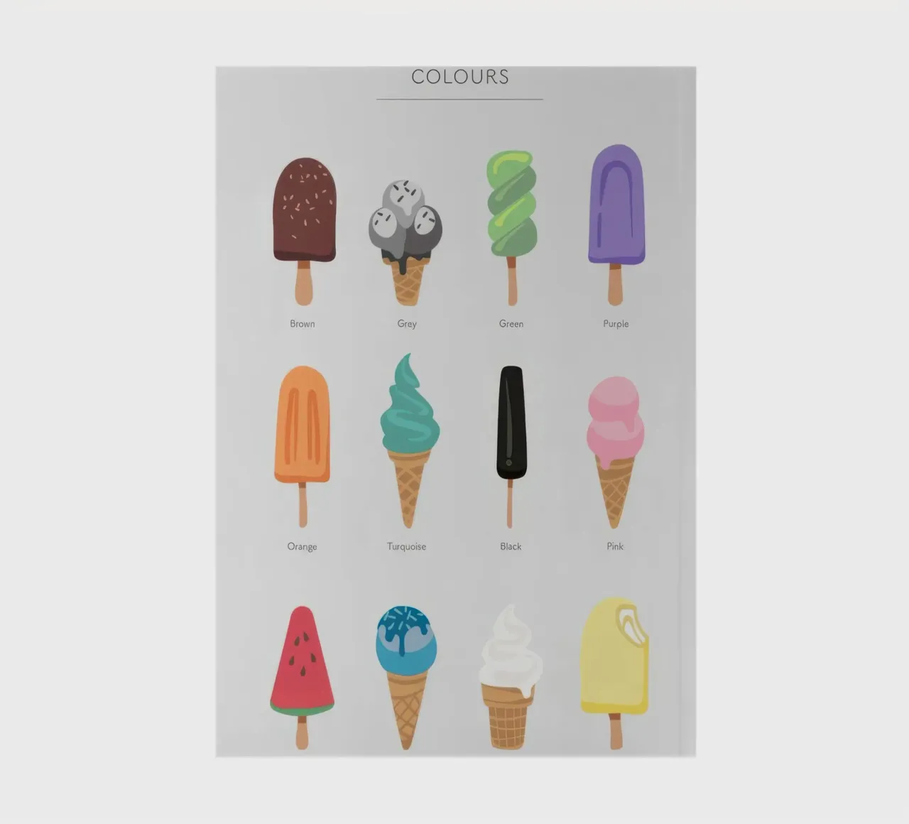 Eiscreme Farben Notizbuch von KIds Idea