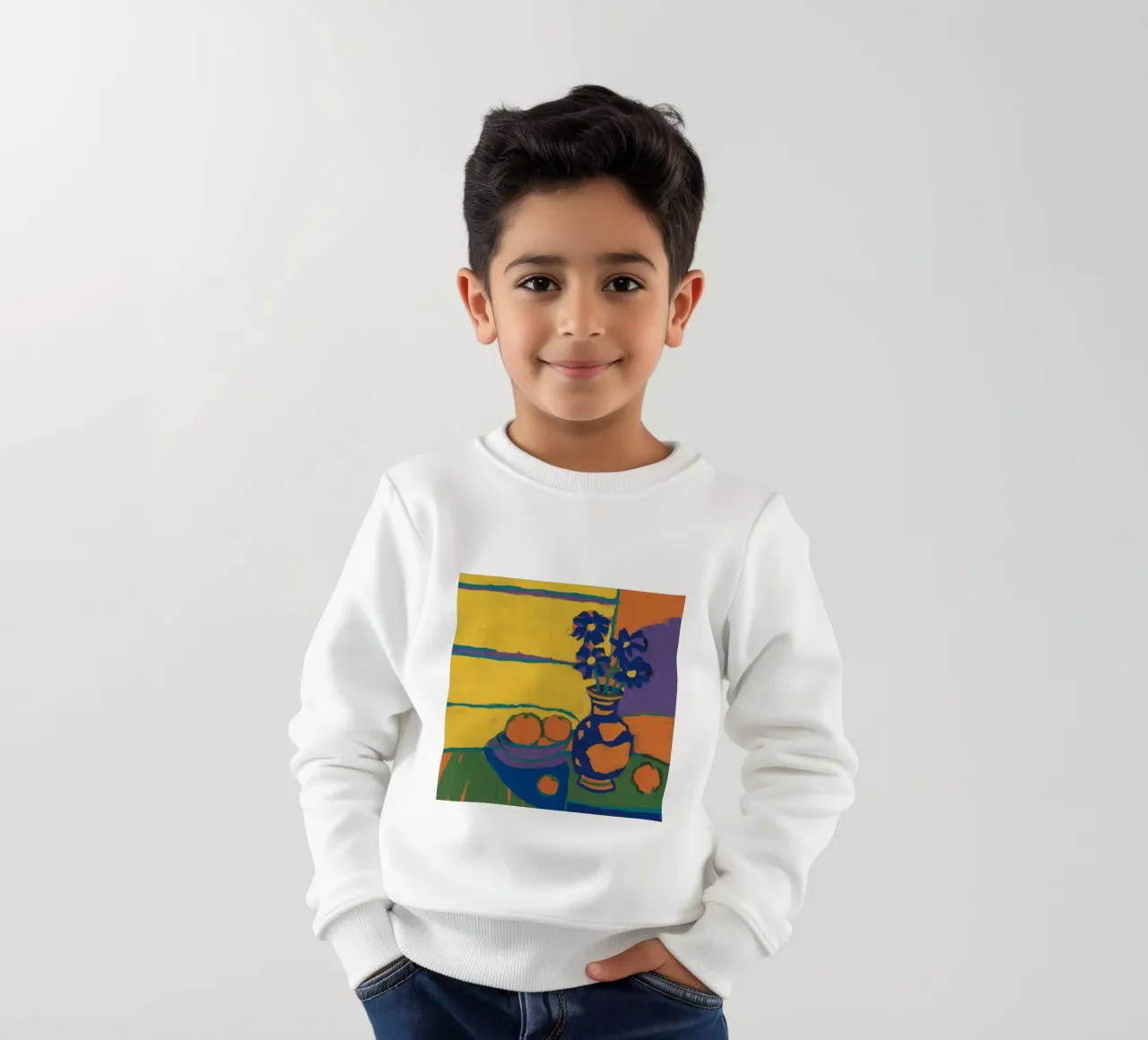 Orange Dress Old Town kids sweatshirt by Stone Decade