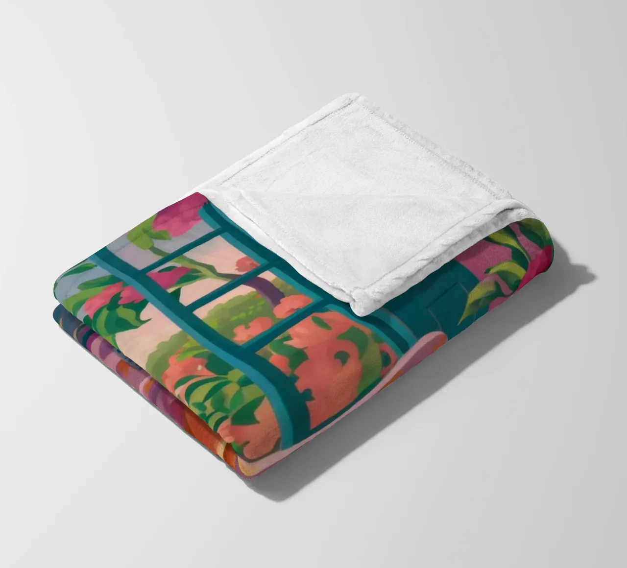 Abstract Window Stillness fleece blanket by Marigold Tiga