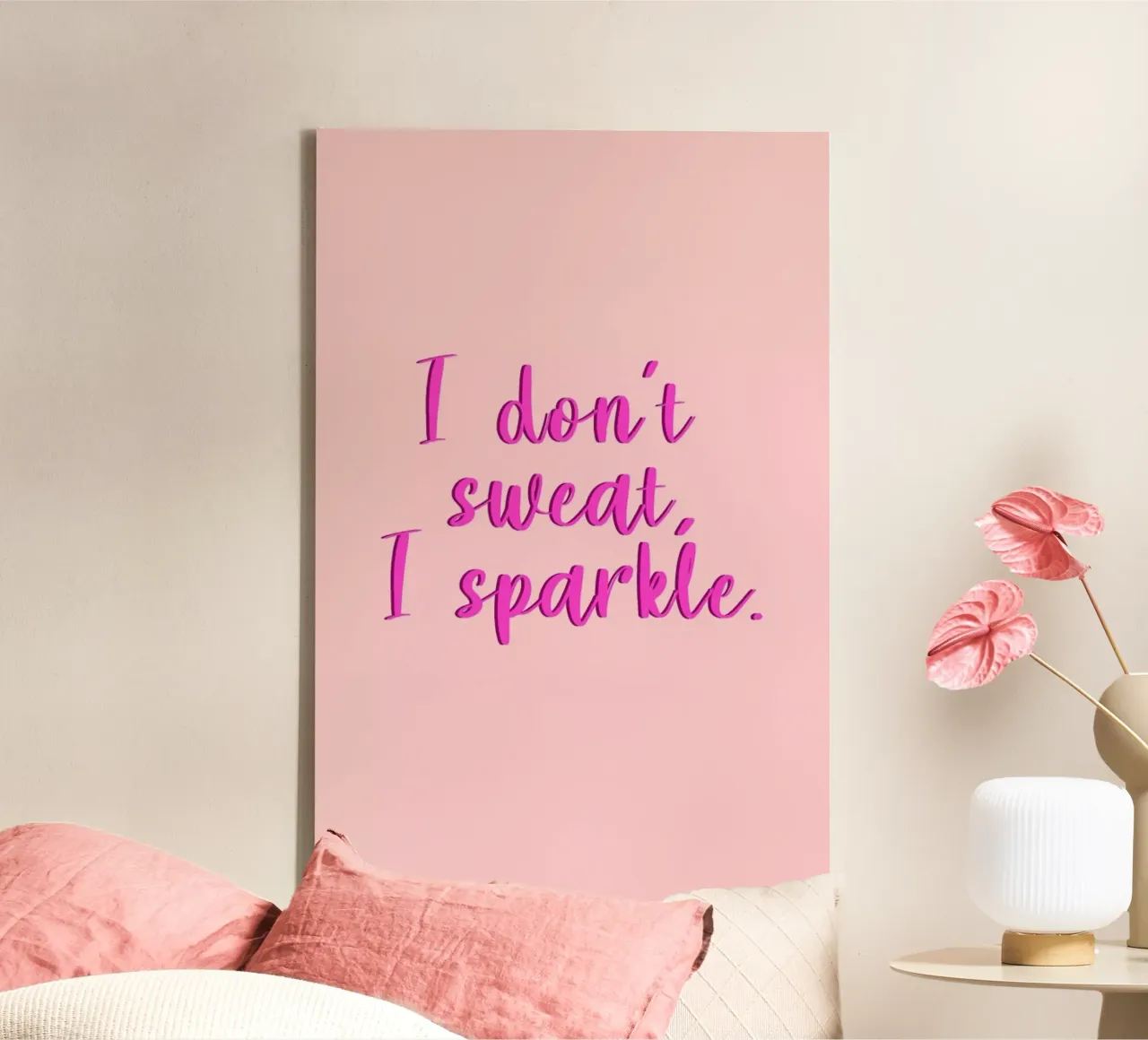 I Don't Sweat canvas by Ayleen