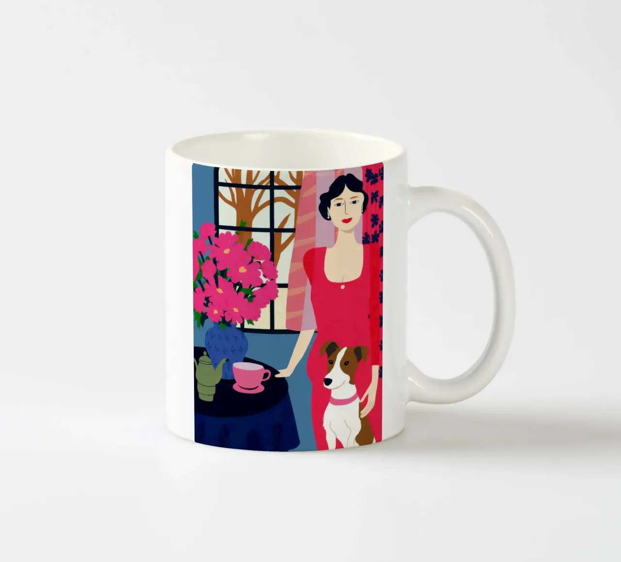 Maglione arancione Daisy tazza in ceramica da Marigold Tiga