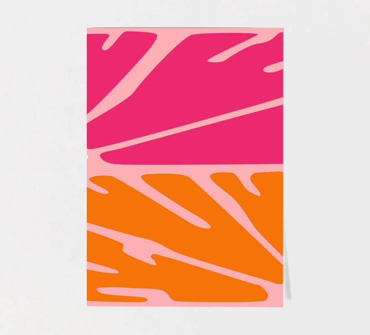 Kühnes abstraktes botanisches Muster in Rosa- und Orangetönen Stickerbogen von The Art Club