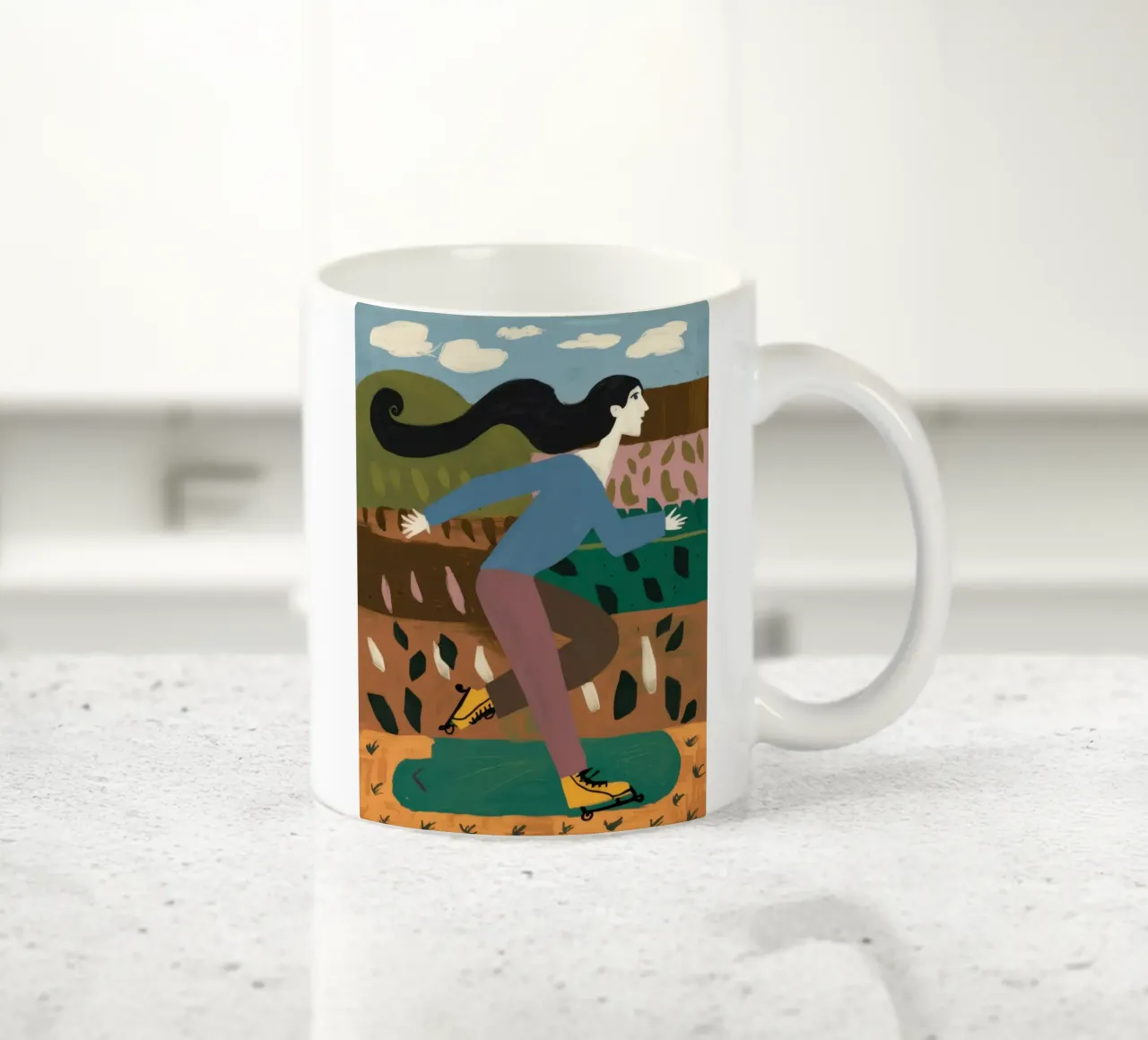Giungla nuda in posa tazza in ceramica da Marigold Tiga