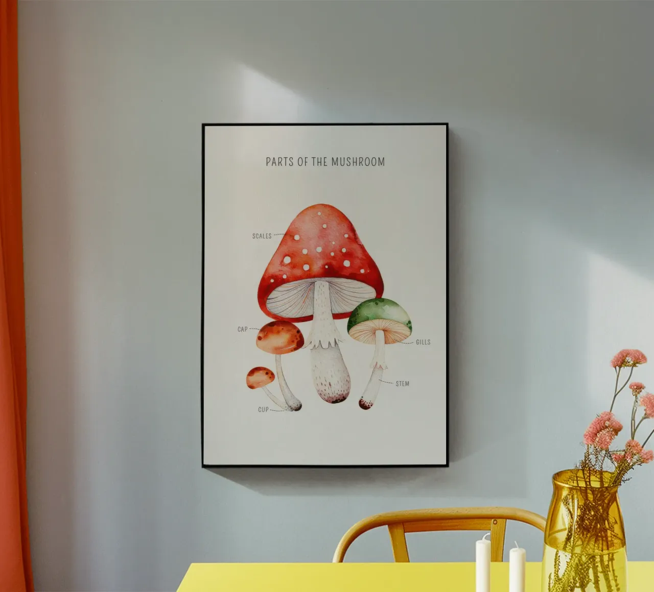 Mushroom Parts acrylic glass by KIds Idea