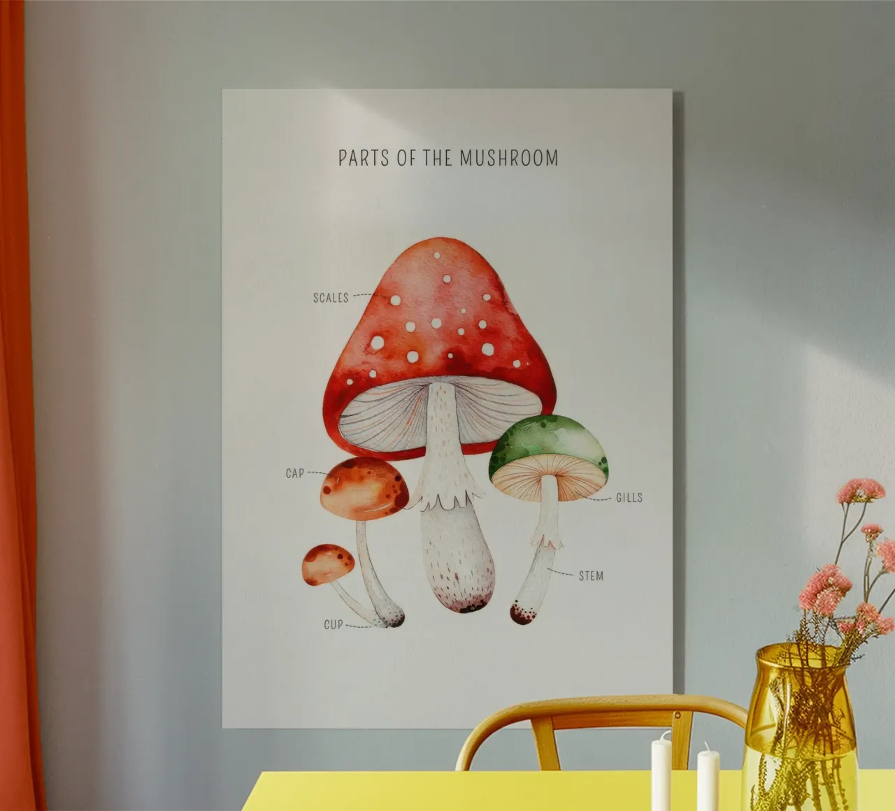 Mushroom Parts acrylic glass by KIds Idea