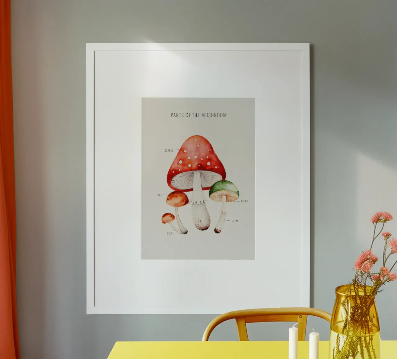 Parti di funghi carta hahnemühle da KIds Idea