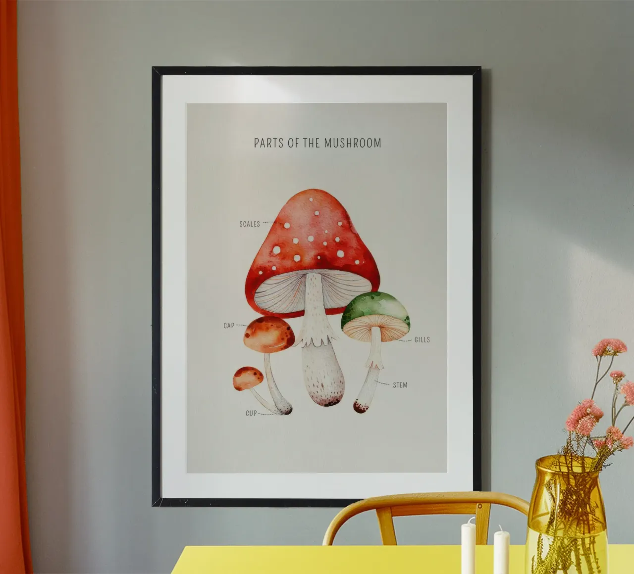 Parti di funghi carta hahnemühle da KIds Idea