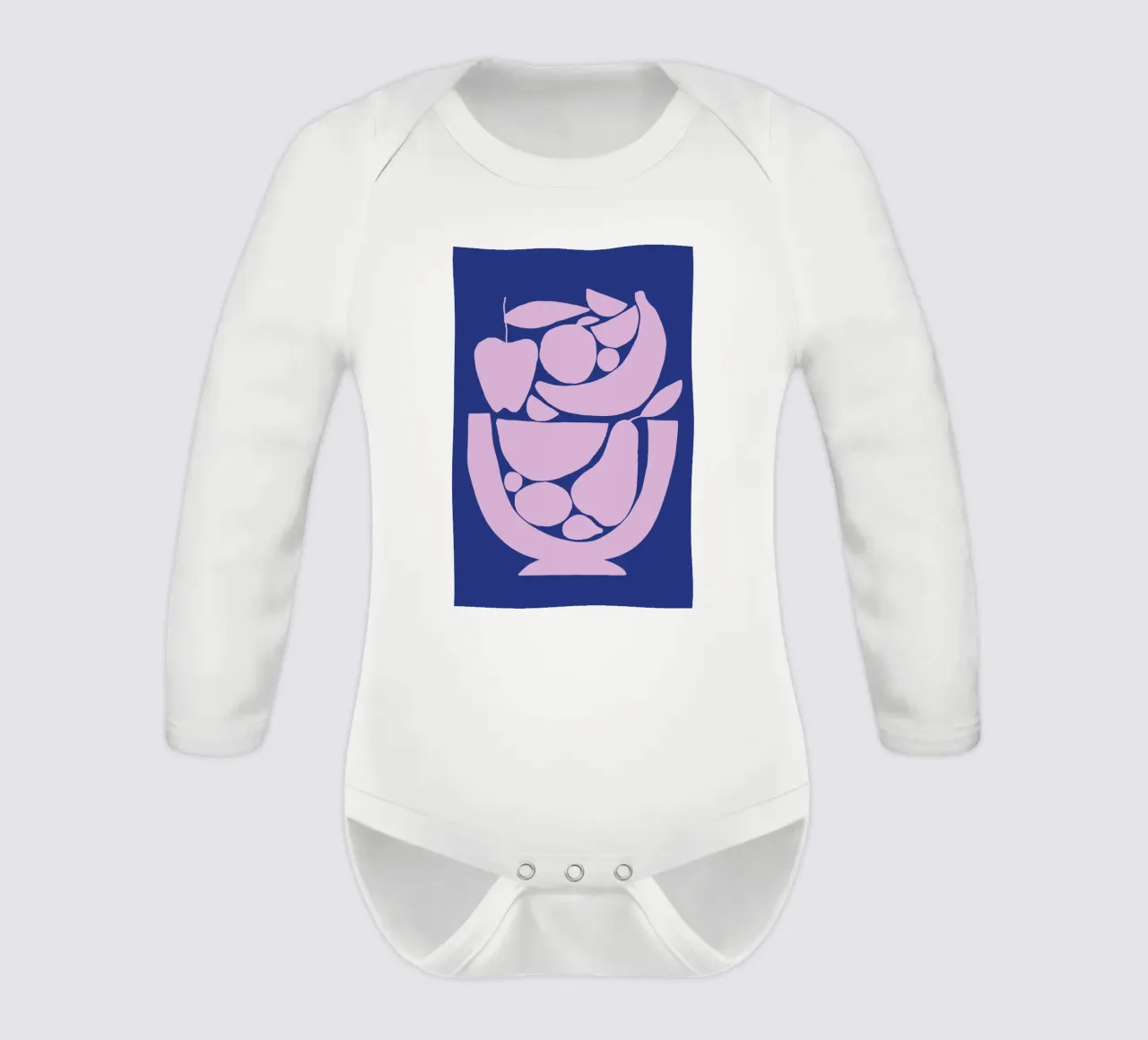 Fruit Salad 2 long-sleeve baby romper by Pure